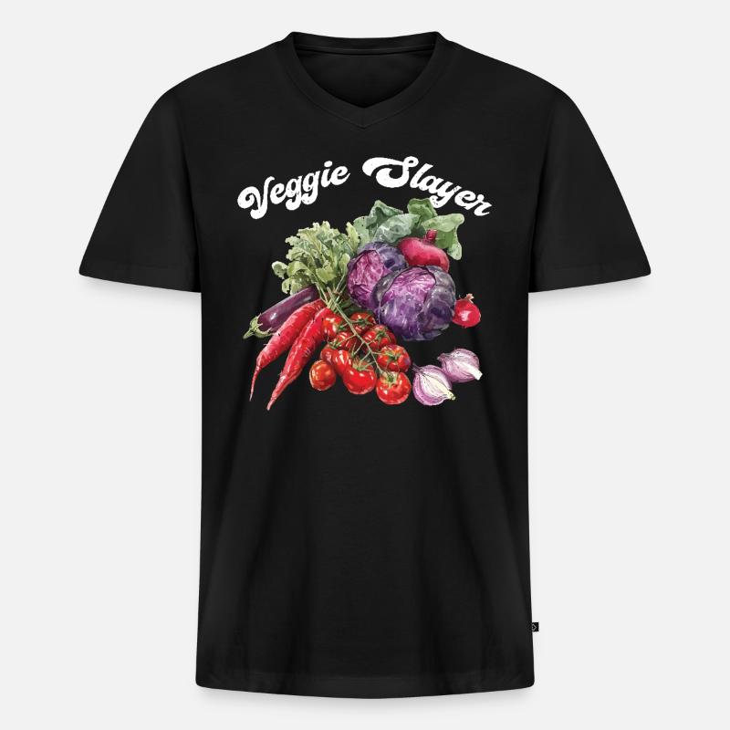 Veggie Slayer 2 - Männer Premium Bio T-Shirt mit V-Ausschnitt - Schwarz