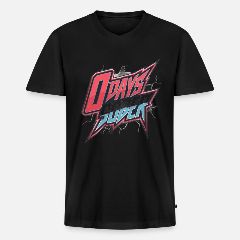 0 Days Sober 17 - Männer Premium Bio T-Shirt mit V-Ausschnitt - Schwarz