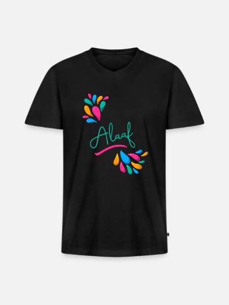 Alaaf - Männer Premium Bio T-Shirt mit V-Ausschnitt - Schwarz