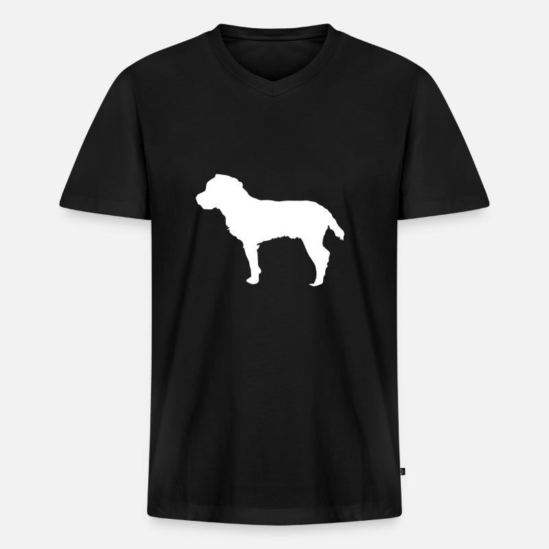 Jagdterrier - Deutscher Jagdterrier - Männer Premium Bio T-Shirt mit V-Ausschnitt - Schwarz