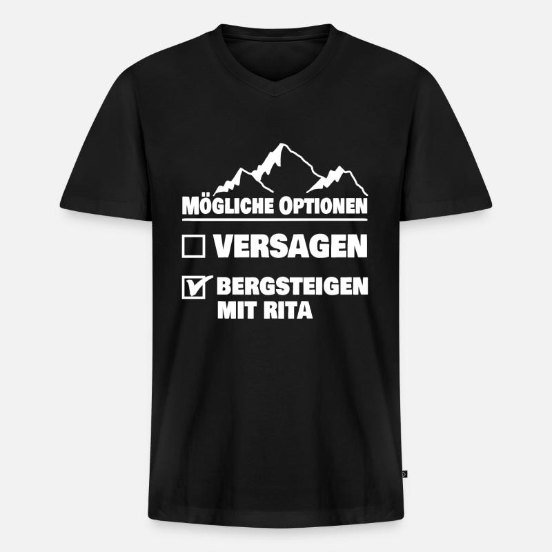 rita rita - Männer Premium Bio T-Shirt mit V-Ausschnitt - Schwarz