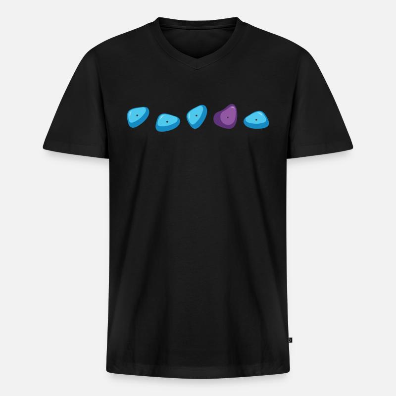 bouldern boulder boulderfelsen boulderroute bloc - Männer Premium Bio T-Shirt mit V-Ausschnitt - Schwarz