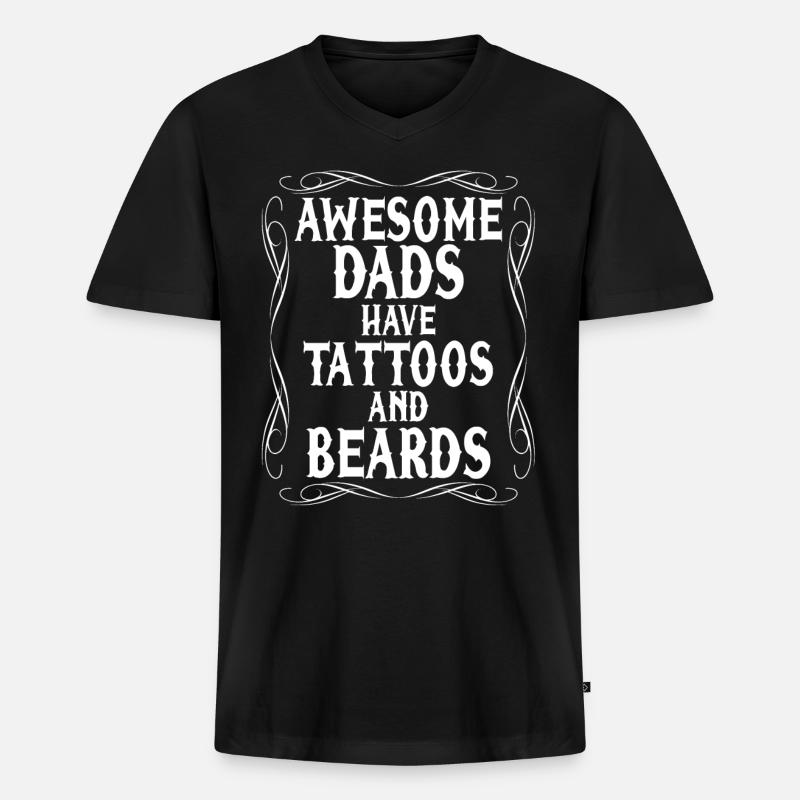 Rad Dad - Männer Premium Bio T-Shirt mit V-Ausschnitt - Schwarz