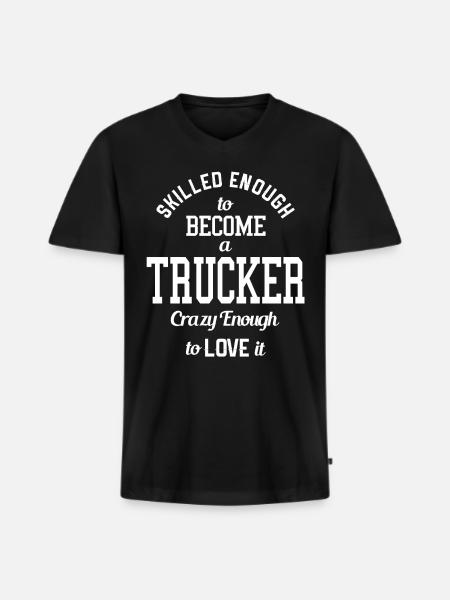 lorry driver - Men's Premium Organic T-shirt with V-neck - black