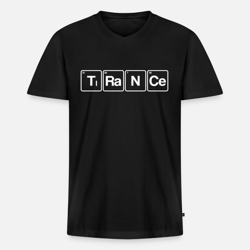 Trance - Männer Premium Bio T-Shirt mit V-Ausschnitt - Schwarz