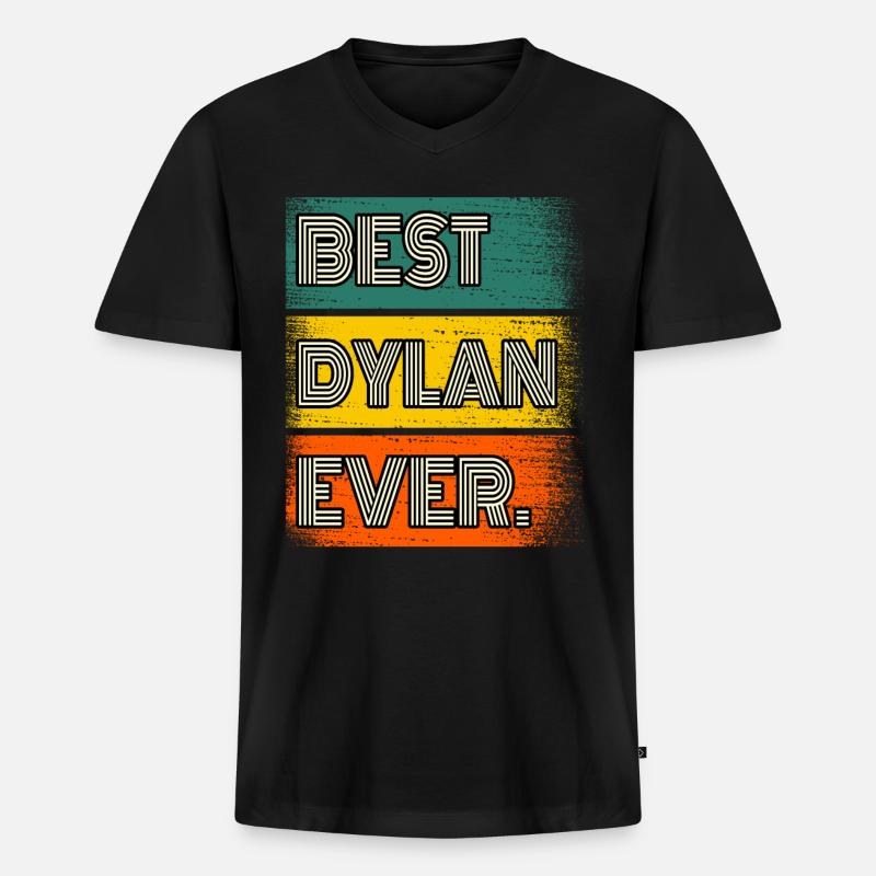 Dylan Name Geschenk Spruch Lustig - Männer Premium Bio T-Shirt mit V-Ausschnitt - Schwarz