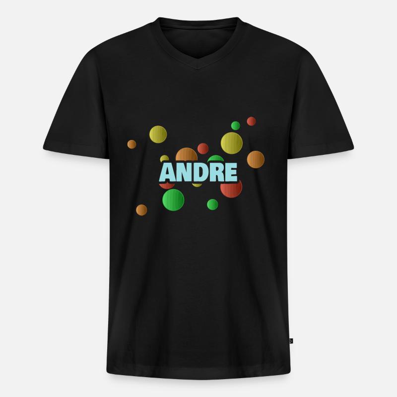 Bällebad Andre - Männer Premium Bio T-Shirt mit V-Ausschnitt - Schwarz