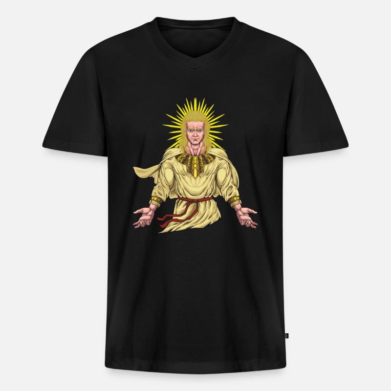 Slawischer Gott Dazhbog - Männer Premium Bio T-Shirt mit V-Ausschnitt - Schwarz