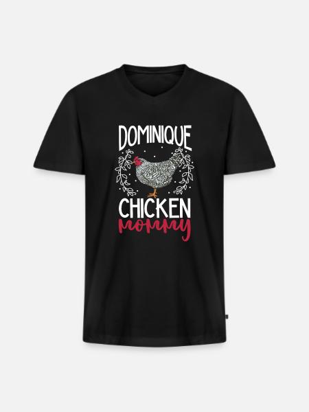 Dominique Maman - T-shirt encolure en V Premium bio Homme - noir