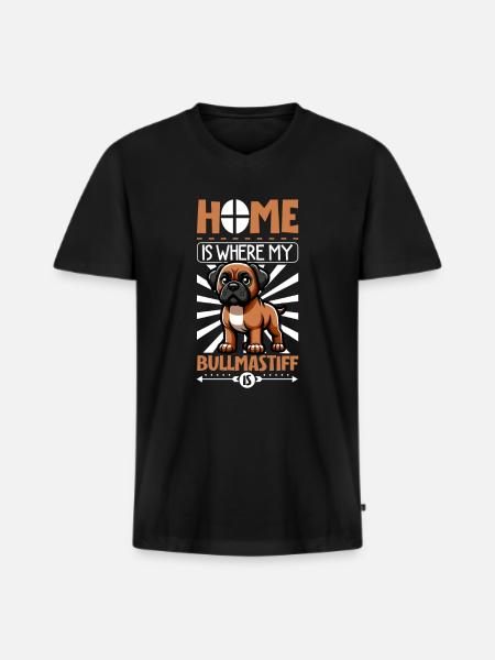 Home - Bullmastiff - Men's Premium Organic T-shirt with V-neck - black