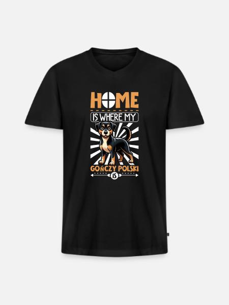 Home - Gonczy Polski - Men's Premium Organic T-shirt with V-neck - black