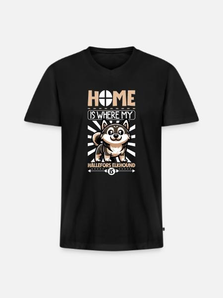Home - Hälleforshund - Men's Premium Organic T-shirt with V-neck - black