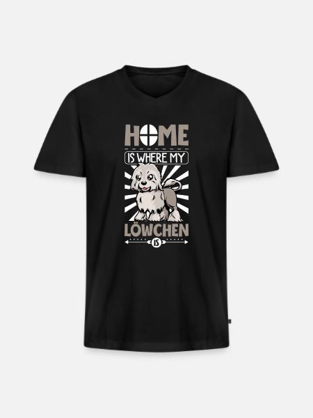 Home - Löwchen - Men's Premium Organic T-shirt with V-neck - black