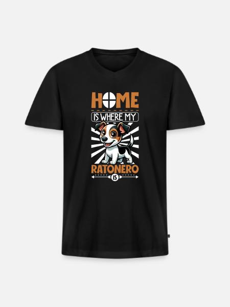 Home - Ratonero Bodeguero Andaluz - Men's Premium Organic T-shirt with V-neck - black