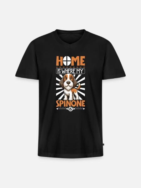 Home - Spinone Italiano - Men's Premium Organic T-shirt with V-neck - black