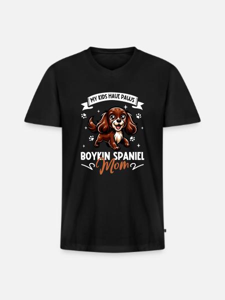 Boykin Spaniel Mom - Men's Premium Organic T-shirt with V-neck - black