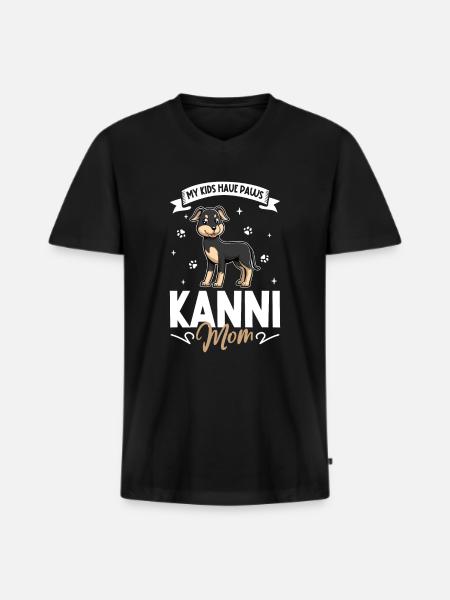 Kanni Mama - Männer Premium Bio T-Shirt mit V-Ausschnitt - Schwarz