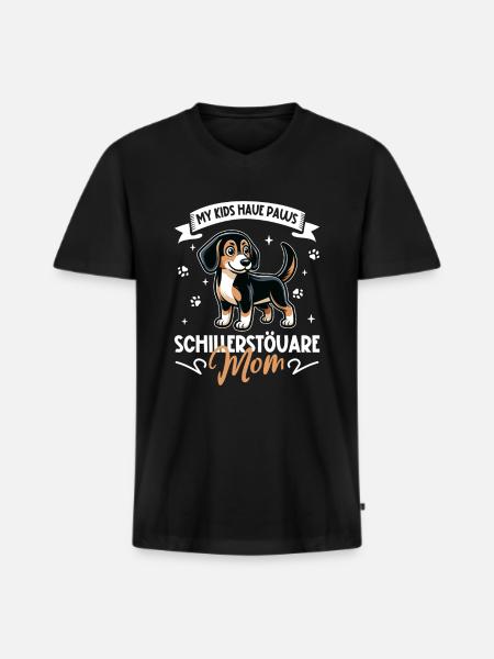 Schillerstövare Mama - Männer Premium Bio T-Shirt mit V-Ausschnitt - Schwarz