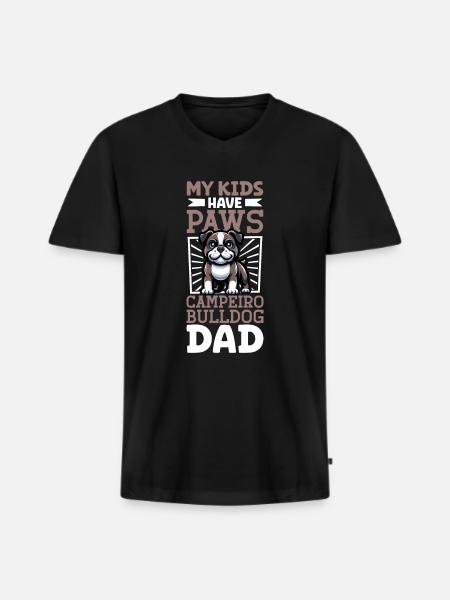 Campeiro Bulldog Dad - Men's Premium Organic T-shirt with V-neck - black