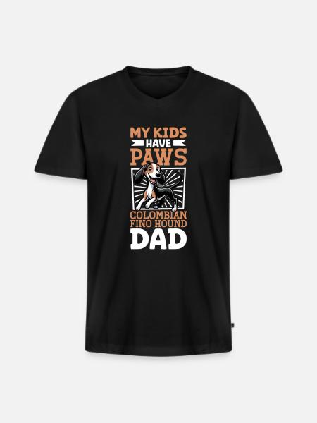 Colombian Fino Hound Dad - Men's Premium Organic T-shirt with V-neck - black