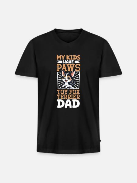 American Toy Terrier Dad - Men's Premium Organic T-shirt with V-neck - black