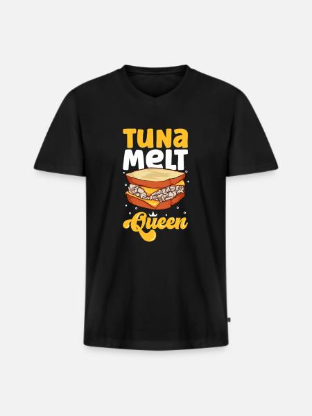 Tuna Melt Sandwich Queen - Men's Premium Organic T-shirt with V-neck - black