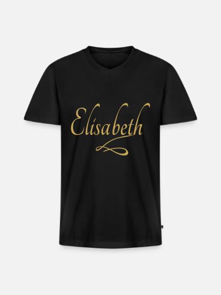 First name of Elisabeth - Men's Premium Organic T-shirt with V-neck - black