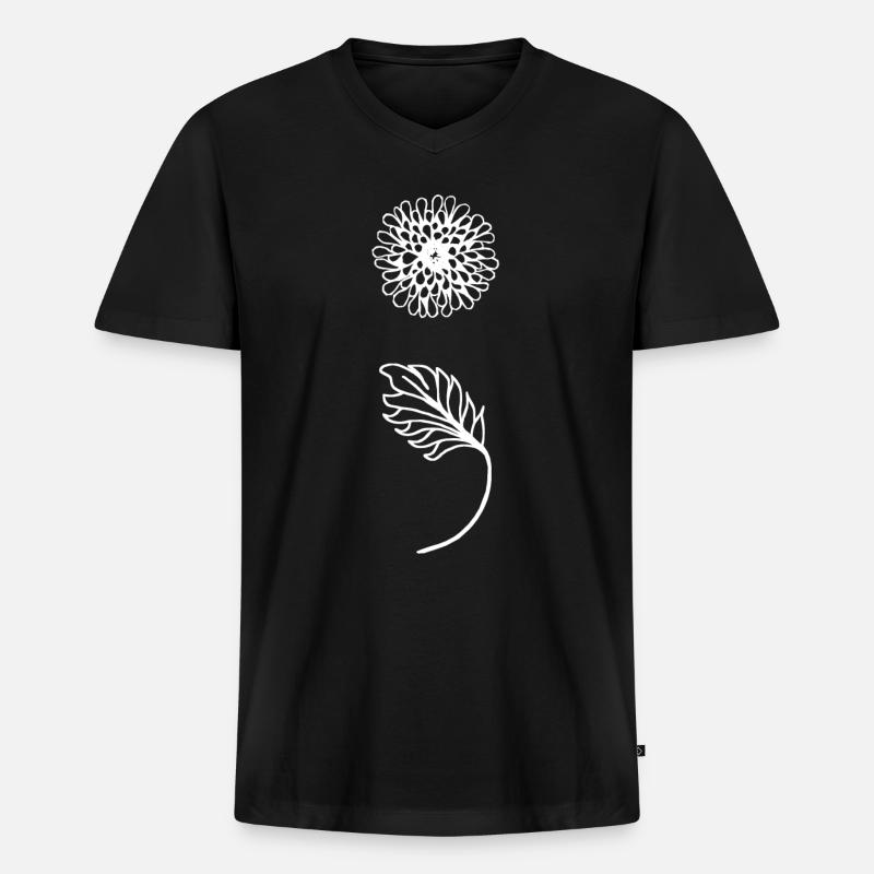 Semikolon Pusteblume Depression Suicide Geschenk - Männer Premium Bio T-Shirt mit V-Ausschnitt - Schwarz