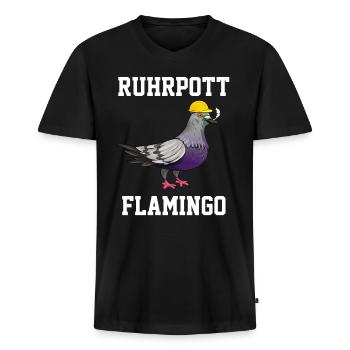 Ruhrpott Ruhrgebiet - Männer Premium Bio T-Shirt mit V-Ausschnitt - Schwarz - Vorne - Nico (187cm)