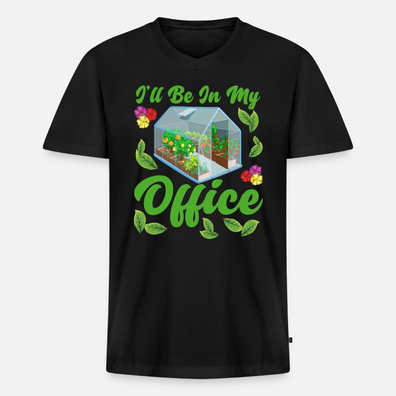 Gewächshaus Garten Gärtnerin Gärtner - Männer Premium Bio T-Shirt mit V-Ausschnitt - Schwarz