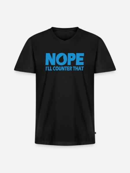 NOPE i'll counter that - Männer Premium Bio T-Shirt mit V-Ausschnitt - Schwarz