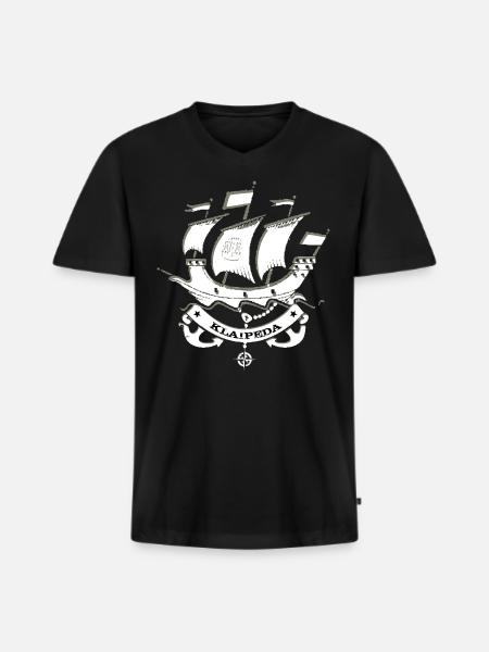 Klaipeda Lithuania - Men's Premium Organic T-shirt with V-neck - black