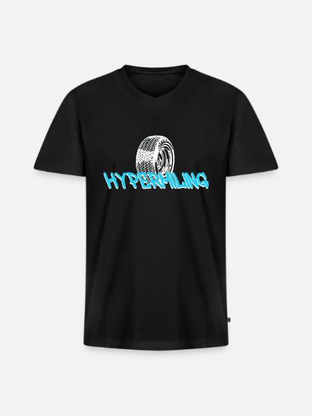 Hypermiling - Männer Premium Bio T-Shirt mit V-Ausschnitt - Schwarz