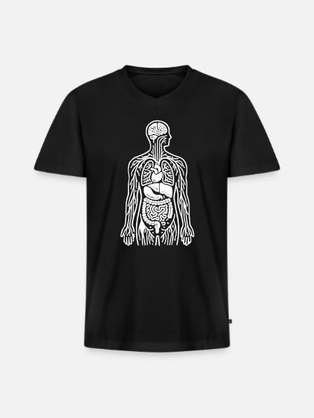 Medicine - Body - Men's Premium Organic T-shirt with V-neck - black