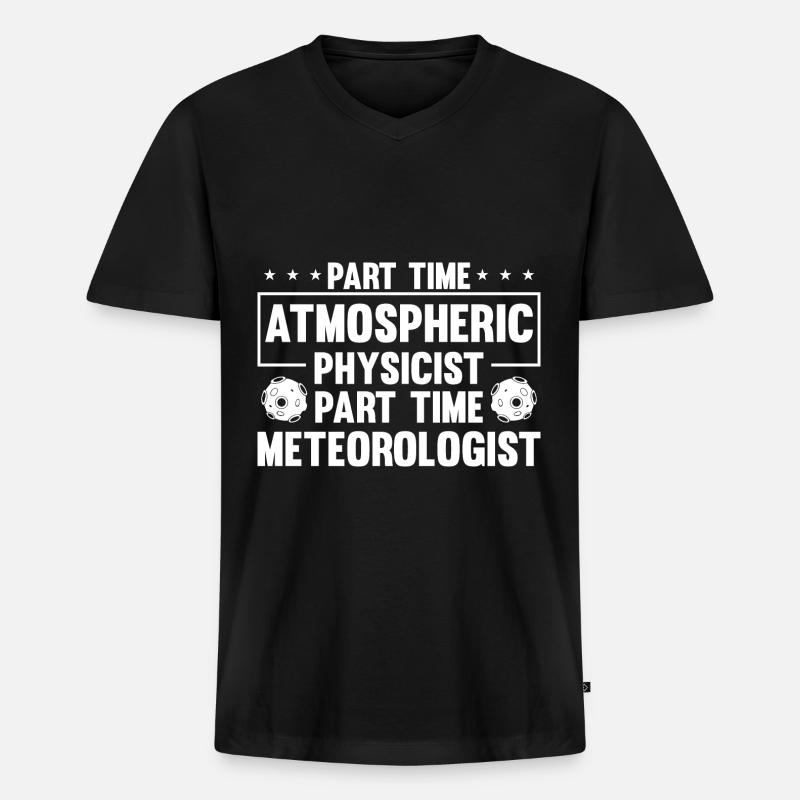 Physik Physiker - Männer Premium Bio T-Shirt mit V-Ausschnitt - Schwarz