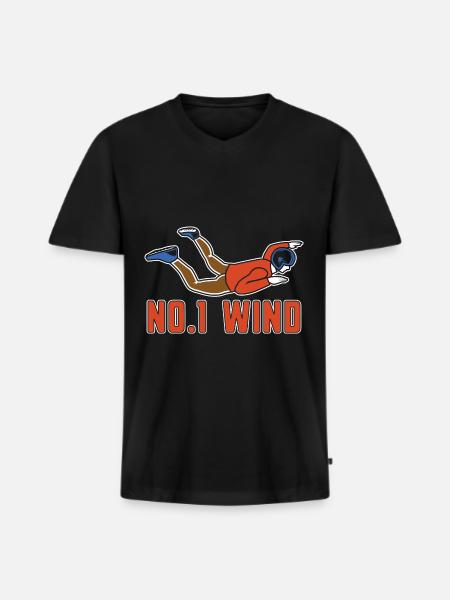 Indoor Skydiving - Men's Premium Organic T-shirt with V-neck - black