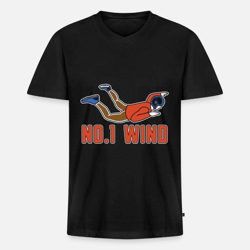 Indoor-Skydiving - Männer Premium Bio T-Shirt mit V-Ausschnitt - Schwarz