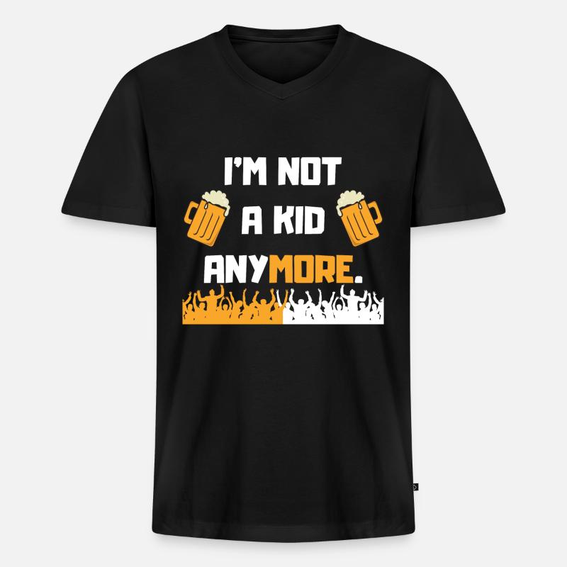 Volljährigkeit - Männer Premium Bio T-Shirt mit V-Ausschnitt - Schwarz