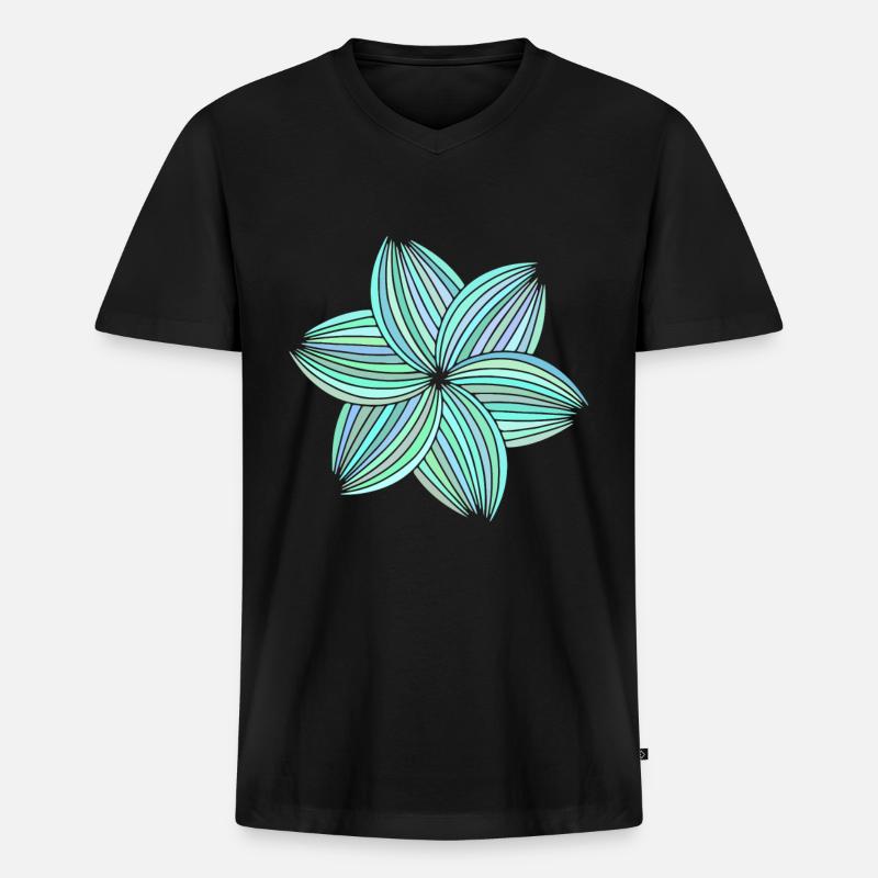 Mandala Esoterik Geschenkidee - Männer Premium Bio T-Shirt mit V-Ausschnitt - Schwarz