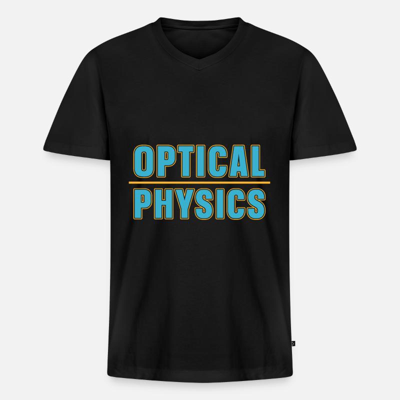 Physik Physiker - Männer Premium Bio T-Shirt mit V-Ausschnitt - Schwarz