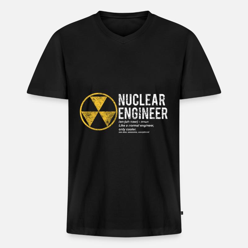 Physik Physiker - Männer Premium Bio T-Shirt mit V-Ausschnitt - Schwarz