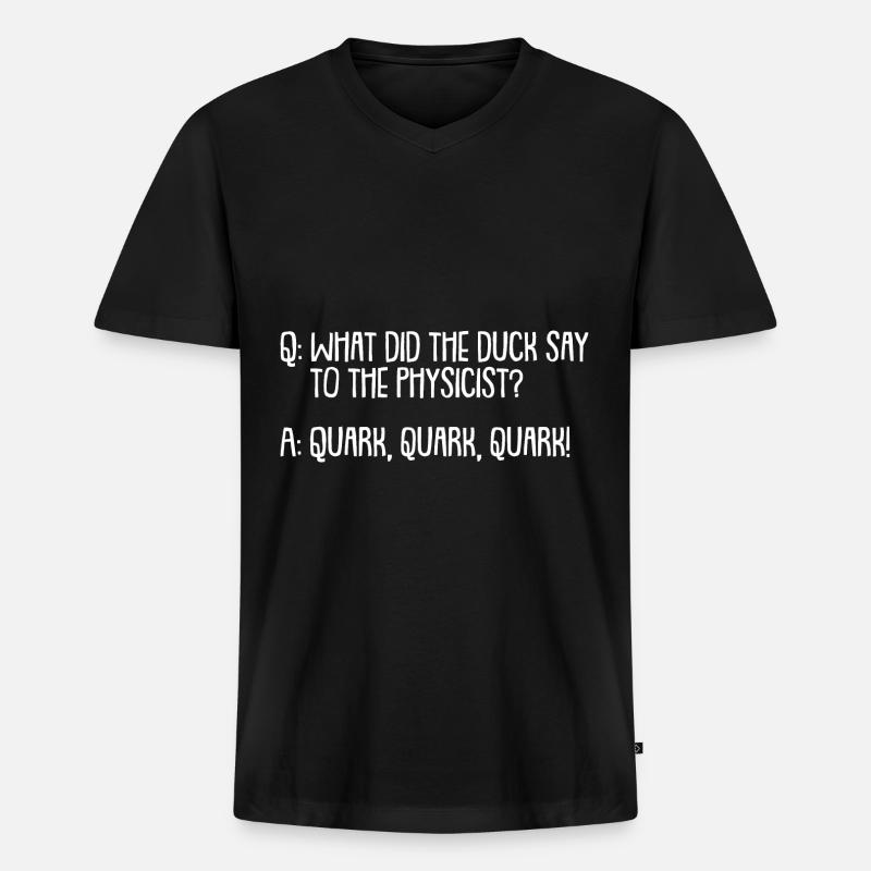 Physik Physiker - Männer Premium Bio T-Shirt mit V-Ausschnitt - Schwarz