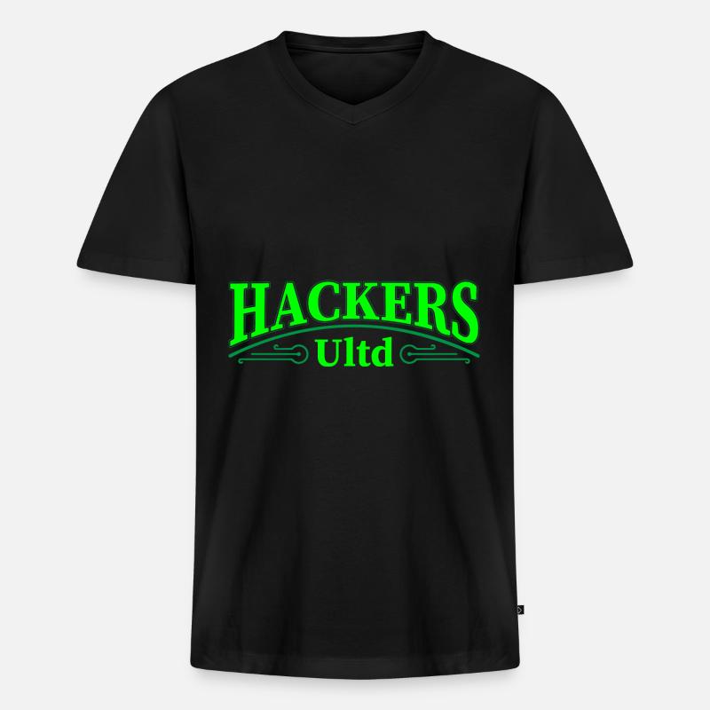 Programmer Coder Software Developer - Men's Premium Organic T-shirt with V-neck - black