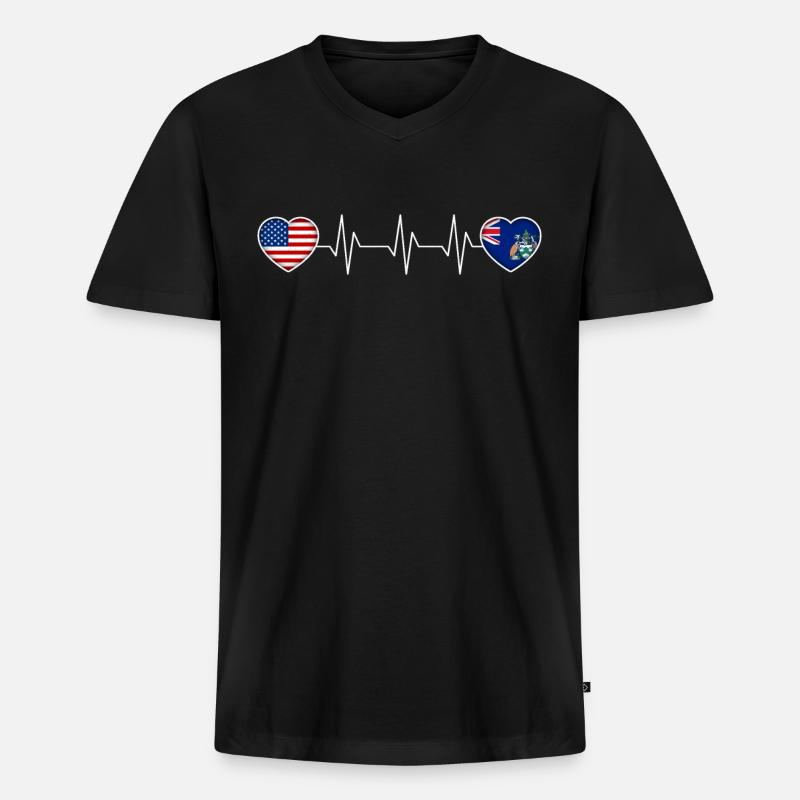 Ascension - Männer Premium Bio T-Shirt mit V-Ausschnitt - Schwarz