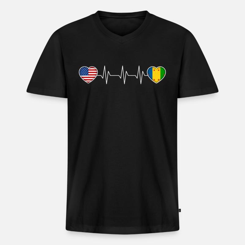 Ogoni - Männer Premium Bio T-Shirt mit V-Ausschnitt - Schwarz