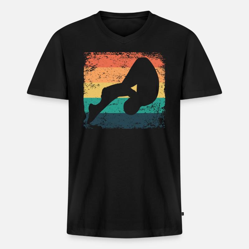 Synchronisierter Wassertaucher High Diver - Männer Premium Bio T-Shirt mit V-Ausschnitt - Schwarz