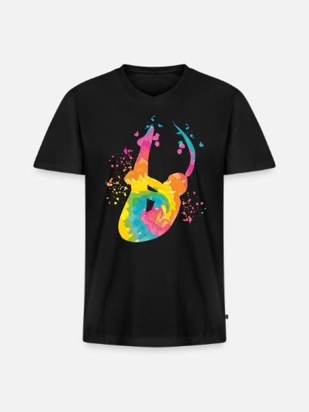 Diving, Artistic Jumping, Synchronized Diving - Men's Premium Organic T-shirt with V-neck - black