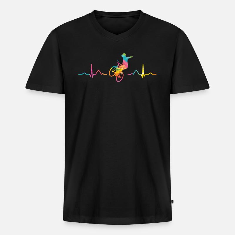 Kunstradfahren Kunstradfahrer - Männer Premium Bio T-Shirt mit V-Ausschnitt - Schwarz
