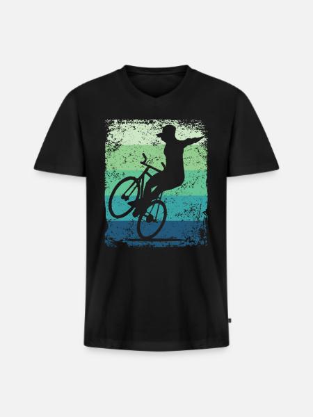 Kunstradfahren Kunstradfahrer - Männer Premium Bio T-Shirt mit V-Ausschnitt - Schwarz