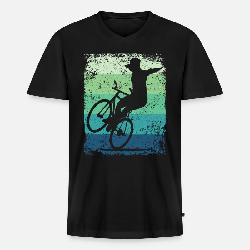 Kunstradfahren Kunstradfahrer - Männer Premium Bio T-Shirt mit V-Ausschnitt - Schwarz